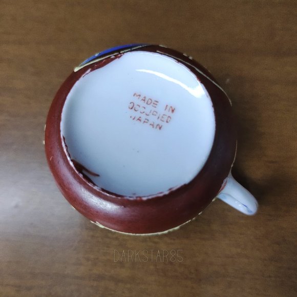 Vintage Made in Occupied Japan Handpainted Moriage Teacup and Saucer - Picture 7 of 10